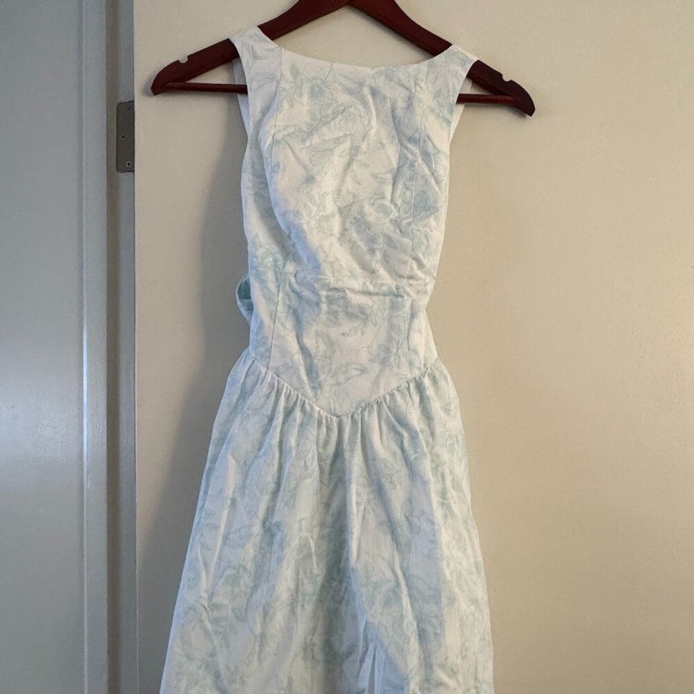 Wild Fable Blue Tie Waist Dress XXS | Target Sleeveless Fit & Flare